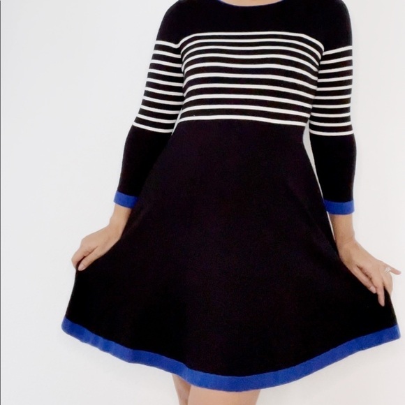 Vince Camuto long sleeve color block sweater dress - Picture 9 of 9